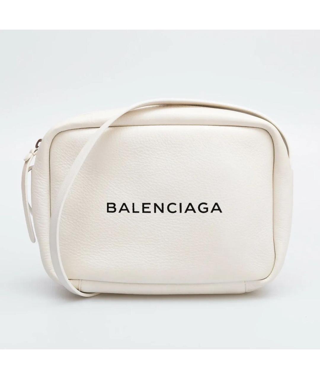 BALENCIAGA Белая кожаная сумка через плечо, фото 7