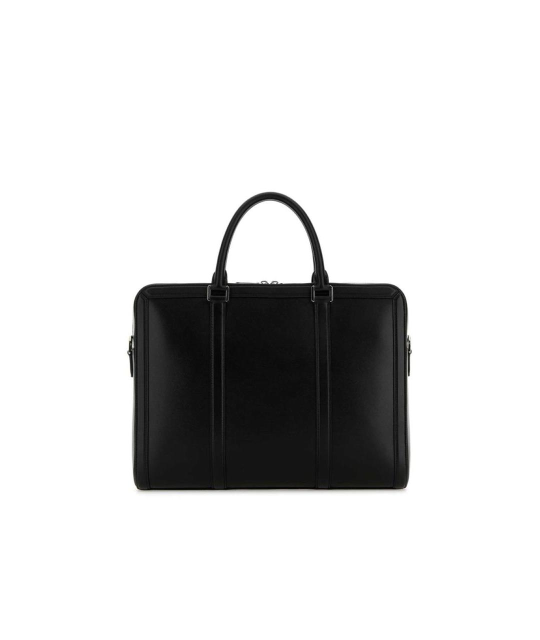 DOLCE&GABBANA Черный кожаный портфель, фото 3