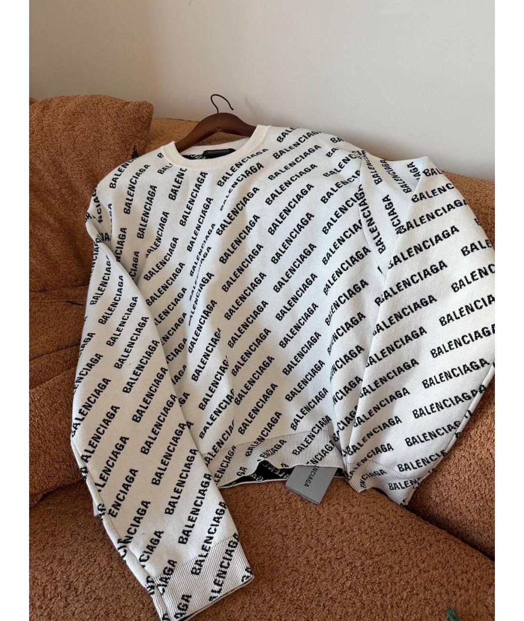 BALENCIAGA Белый джемпер / свитер, фото 3