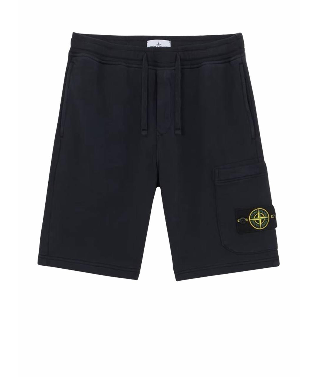STONE ISLAND Темно-синие хлопковые шорты, фото 6