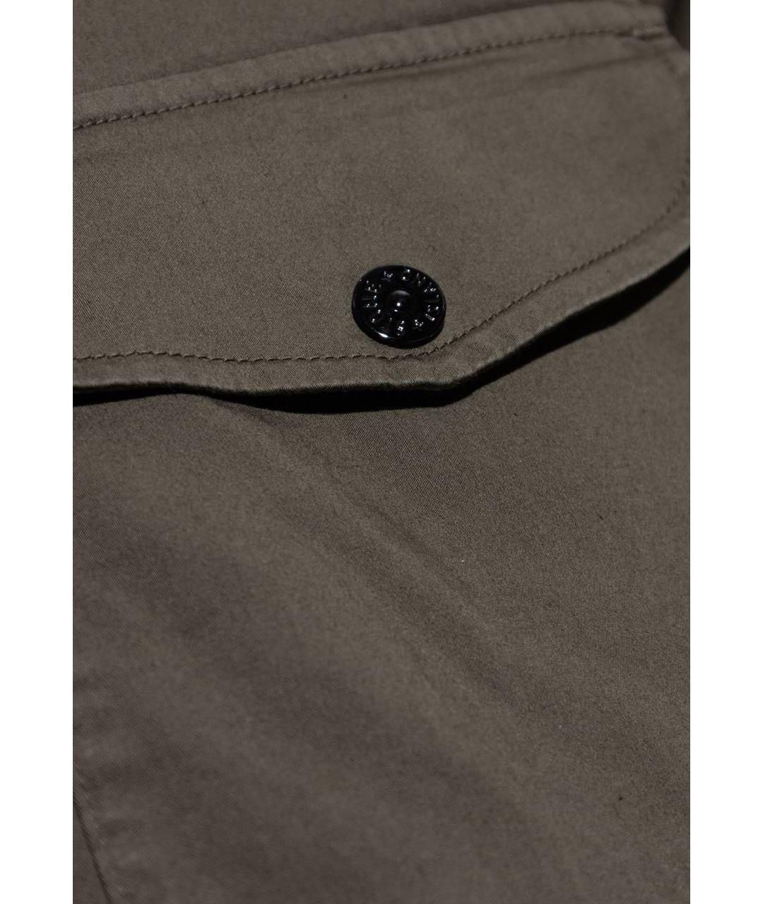 STONE ISLAND Зеленая хлопковая куртка, фото 3
