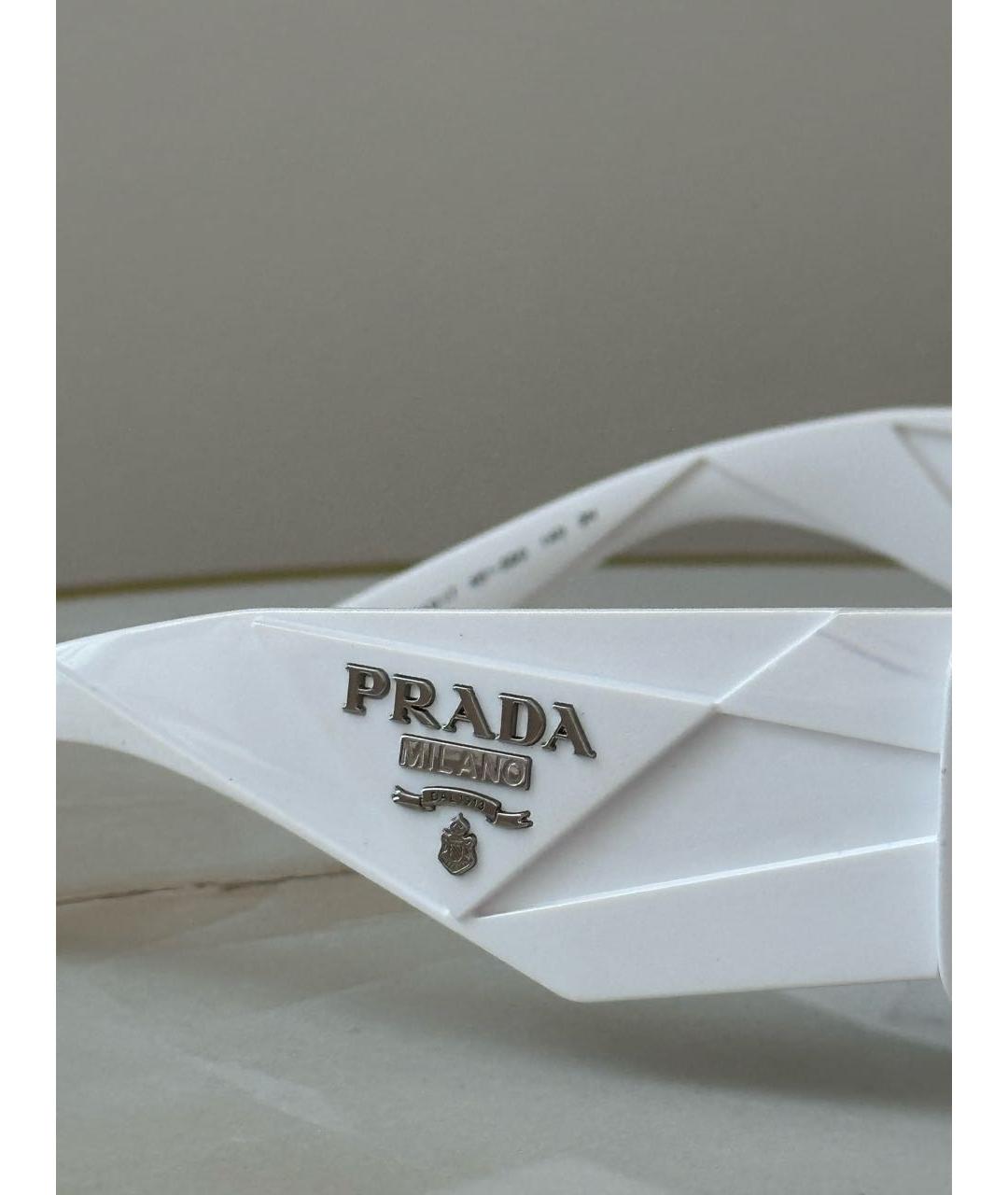 PRADA Белые солнцезащитные очки, фото 6