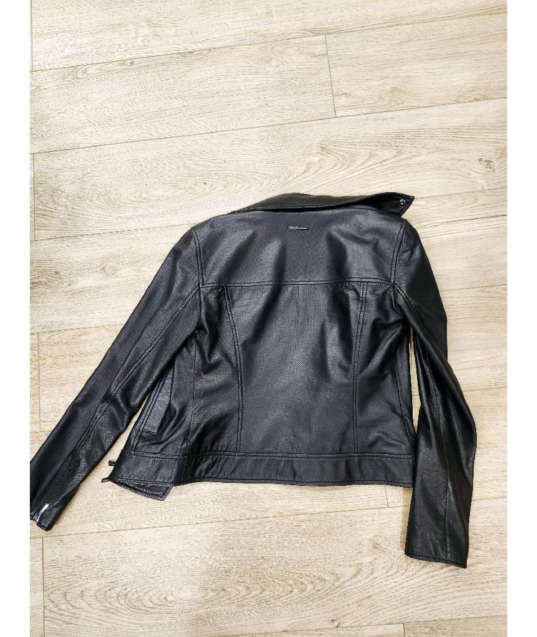ARMANI EXCHANGE Черная кожаная куртка, фото 2