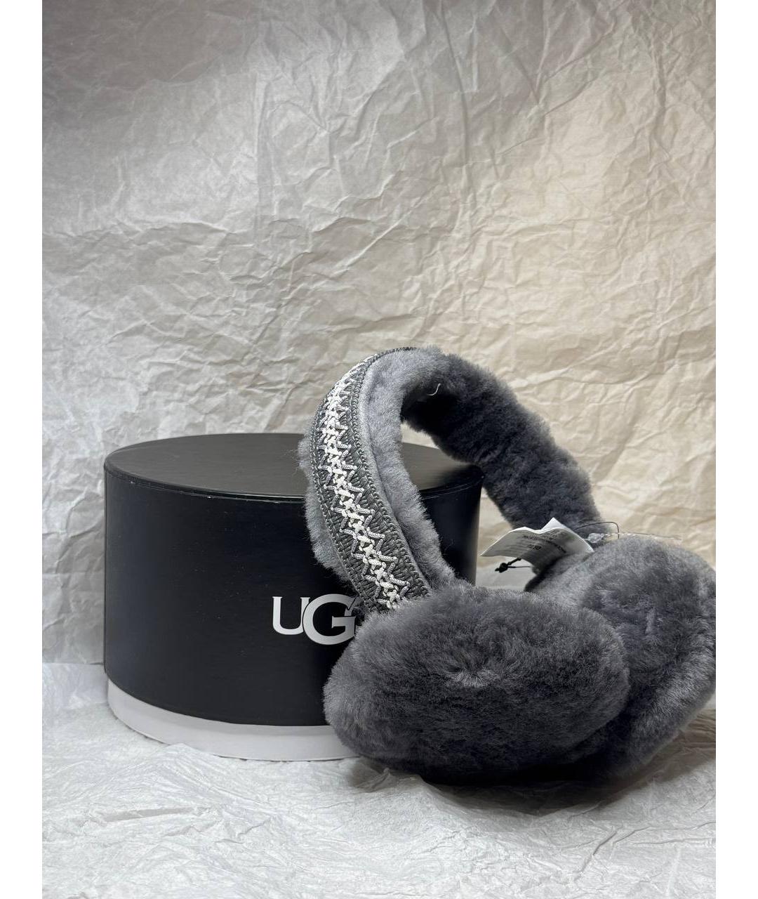UGG AUSTRALIA Серые шерстяные наушники, фото 4