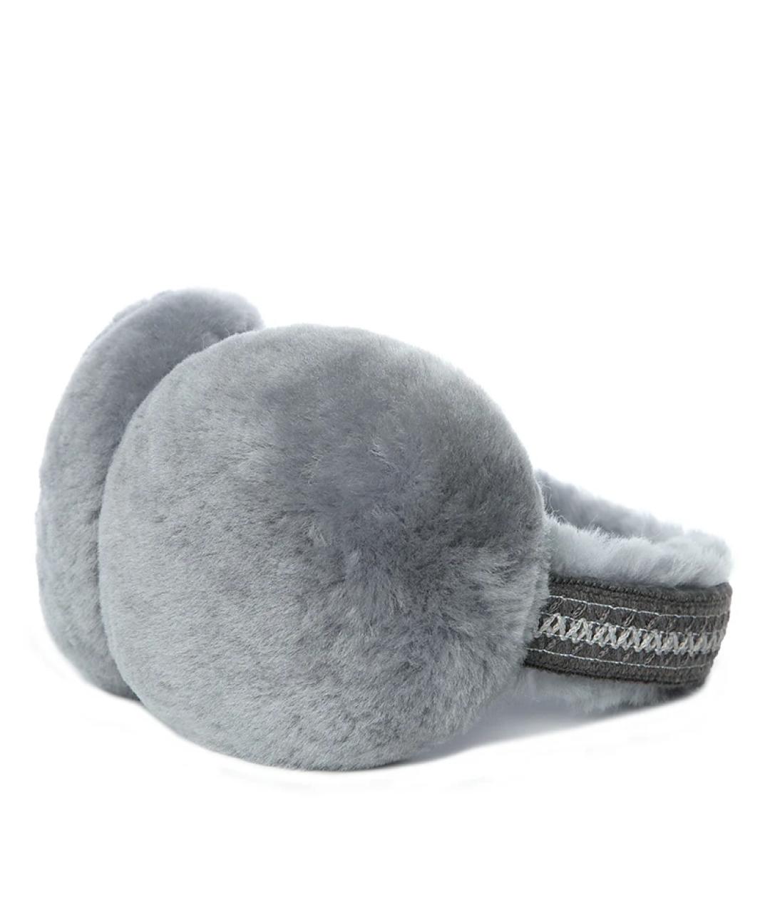 UGG AUSTRALIA Серые шерстяные наушники, фото 2