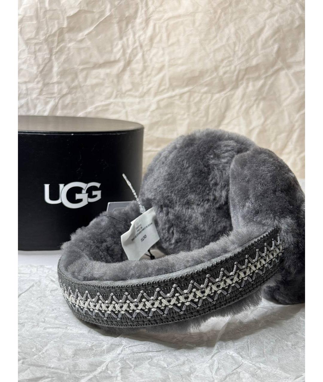 UGG AUSTRALIA Серые шерстяные наушники, фото 5