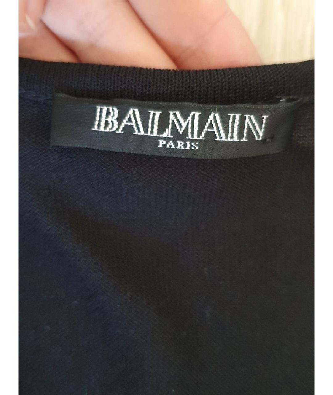 BALMAIN Черная вискозная майка, фото 2