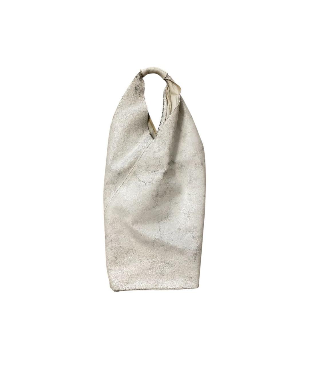 MM6 MAISON MARGIELA Белая кожаная сумка тоут, фото 1