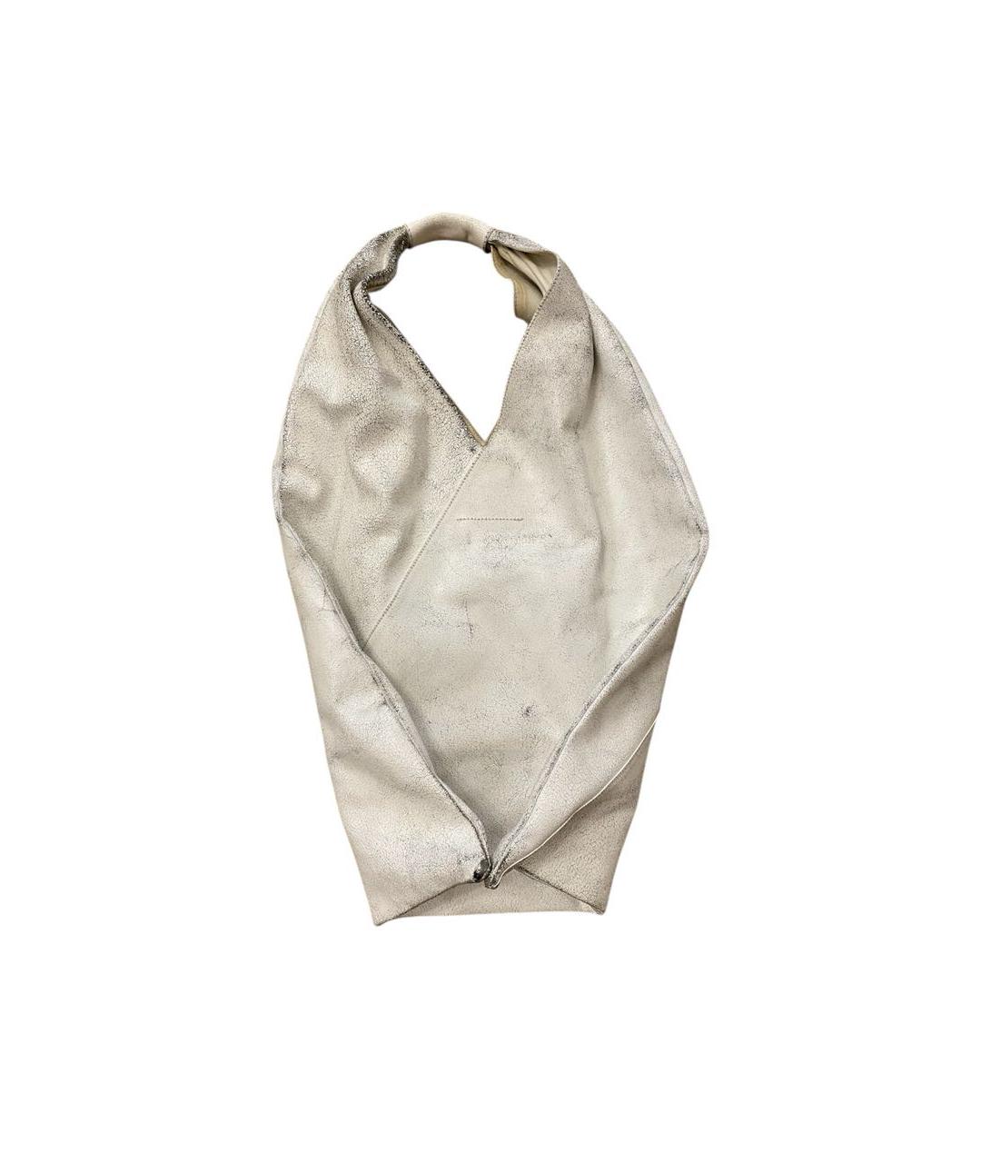 MM6 MAISON MARGIELA Белая кожаная сумка тоут, фото 4