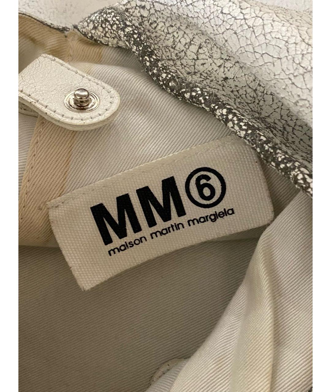 MM6 MAISON MARGIELA Белая кожаная сумка тоут, фото 6