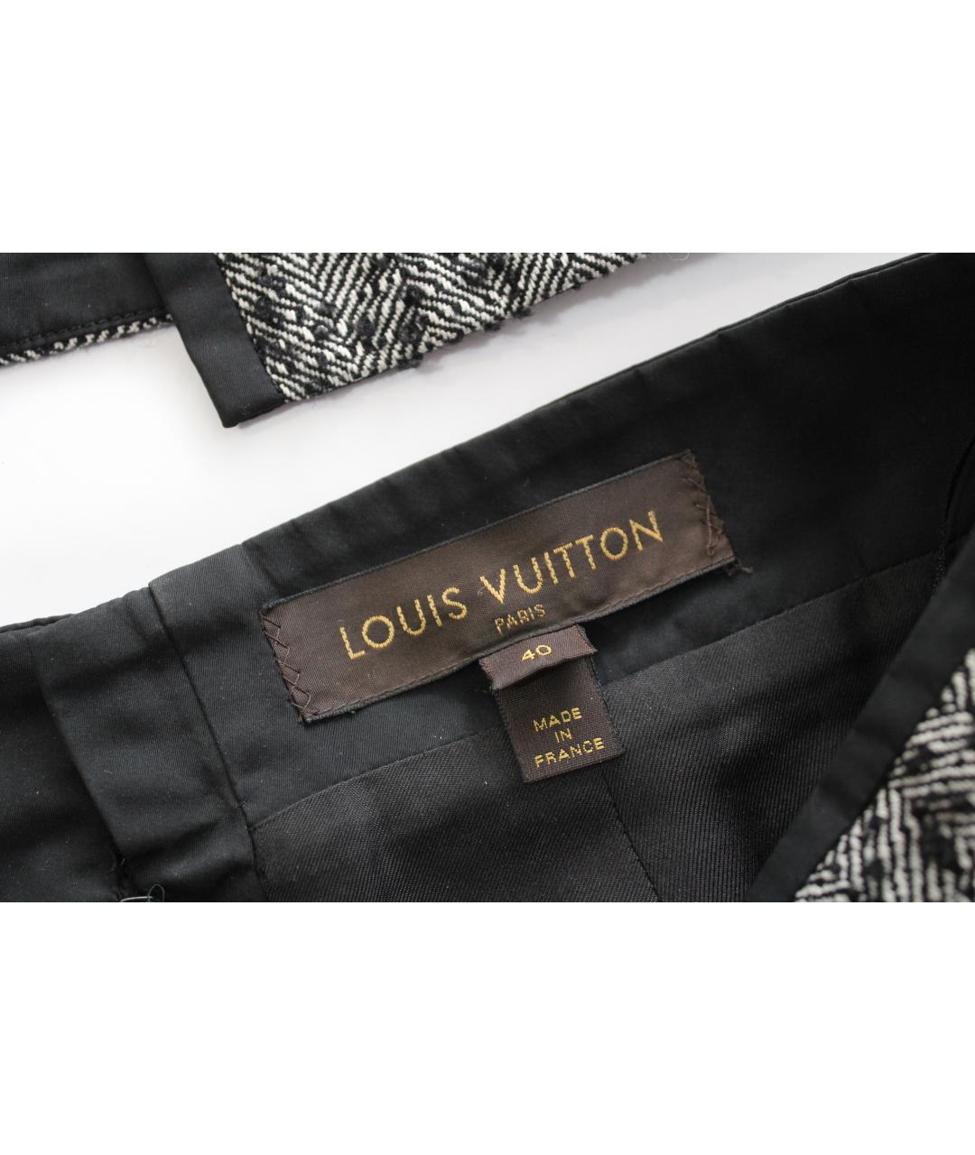 LOUIS VUITTON Серая шерстяная юбка миди, фото 4