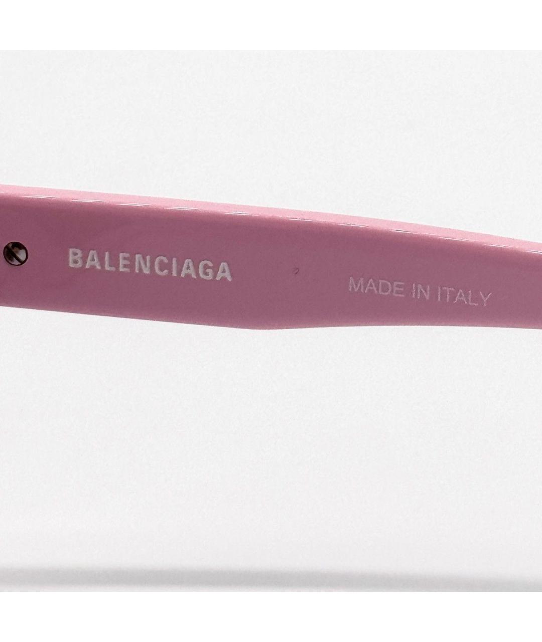 BALENCIAGA Розовые пластиковые солнцезащитные очки, фото 6