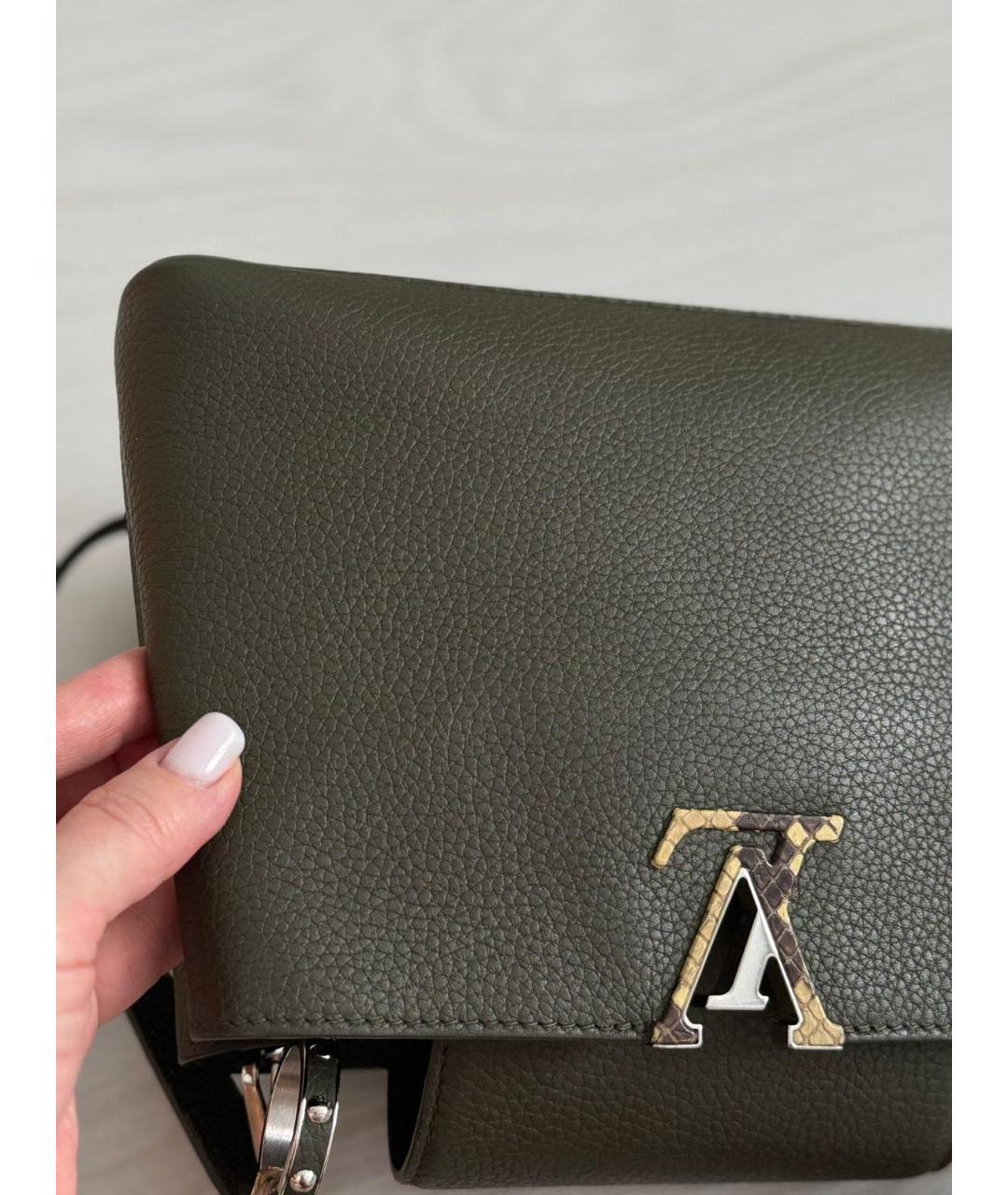 LOUIS VUITTON Кожаная сумка с короткими ручками, фото 3