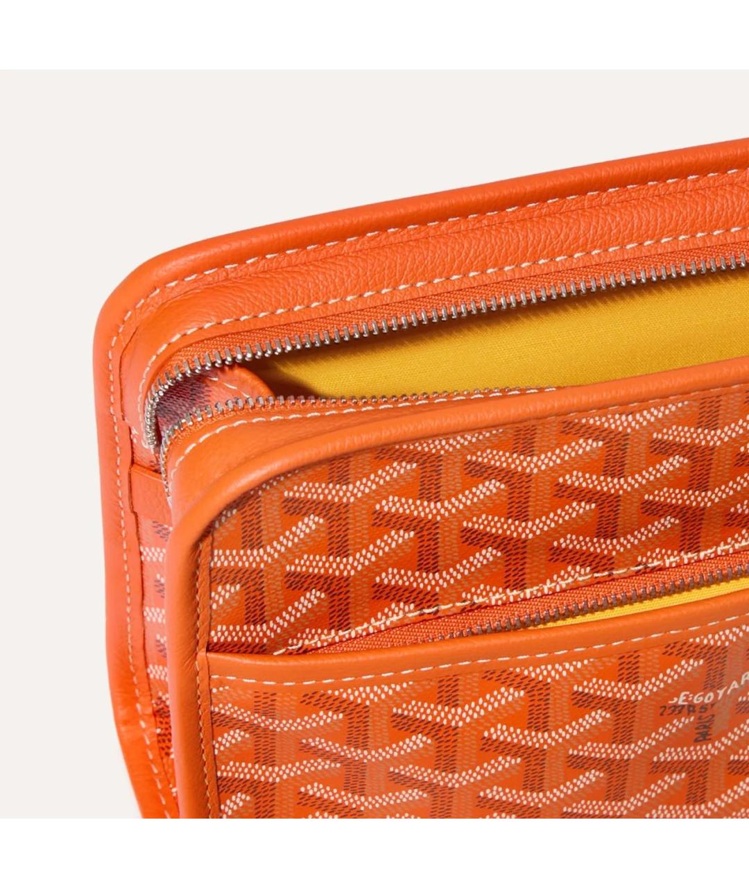 GOYARD Оранжевая барсетка, фото 4