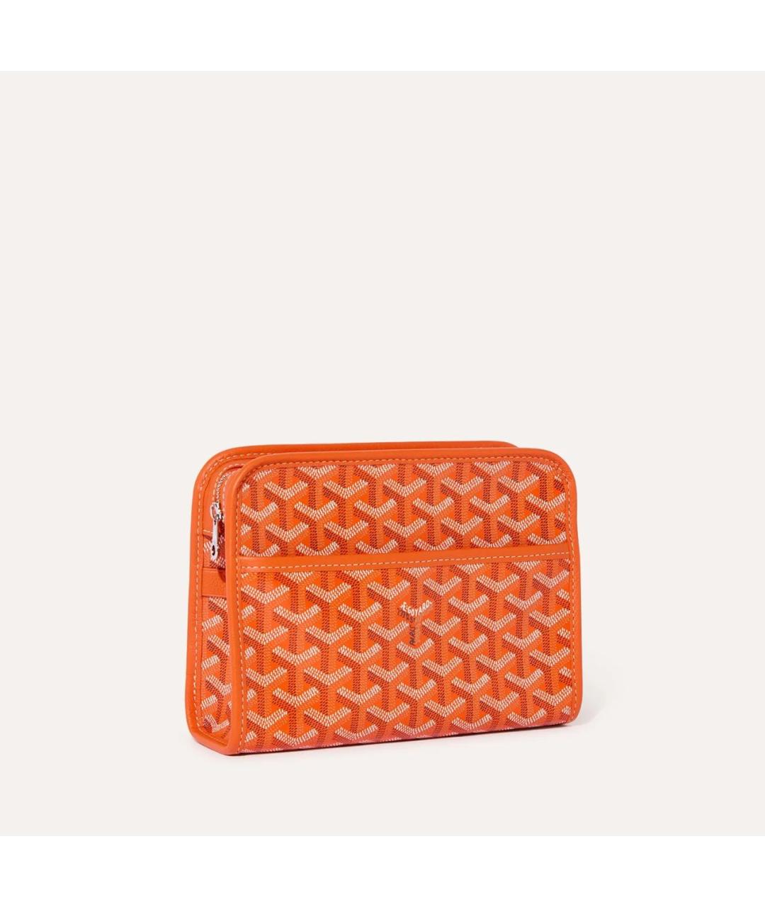 GOYARD Оранжевая барсетка, фото 5