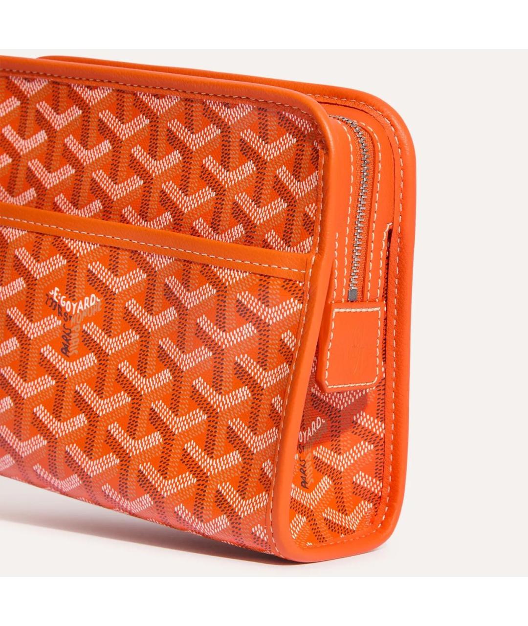 GOYARD Оранжевая барсетка, фото 3