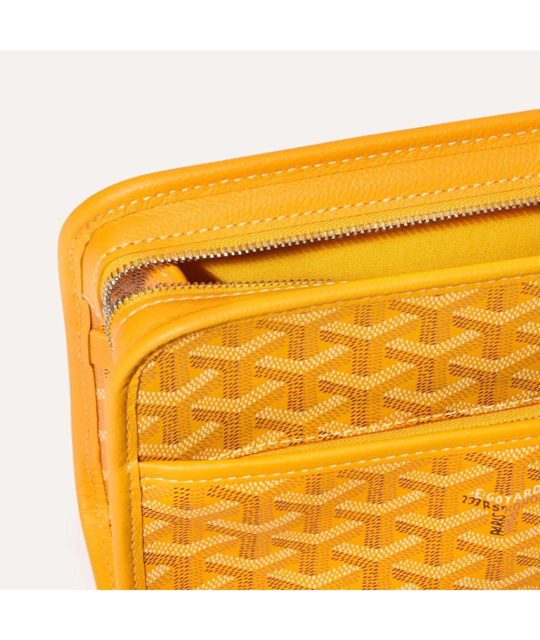 GOYARD Желтая барсетка, фото 4