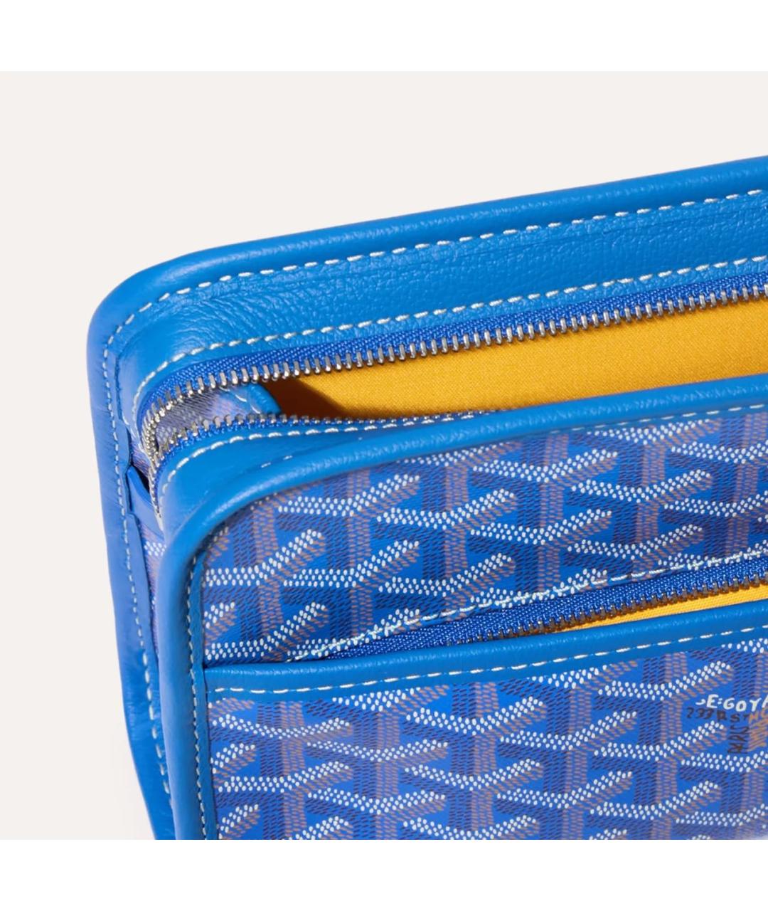 GOYARD Голубая барсетка, фото 4