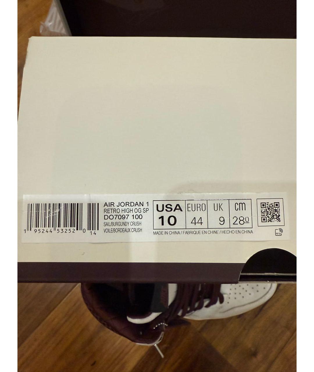 NIKE Белые кожаные высокие кроссовки / кеды, фото 7