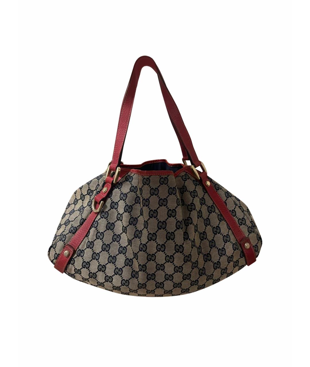 GUCCI Красная тканевая сумка через плечо, фото 1
