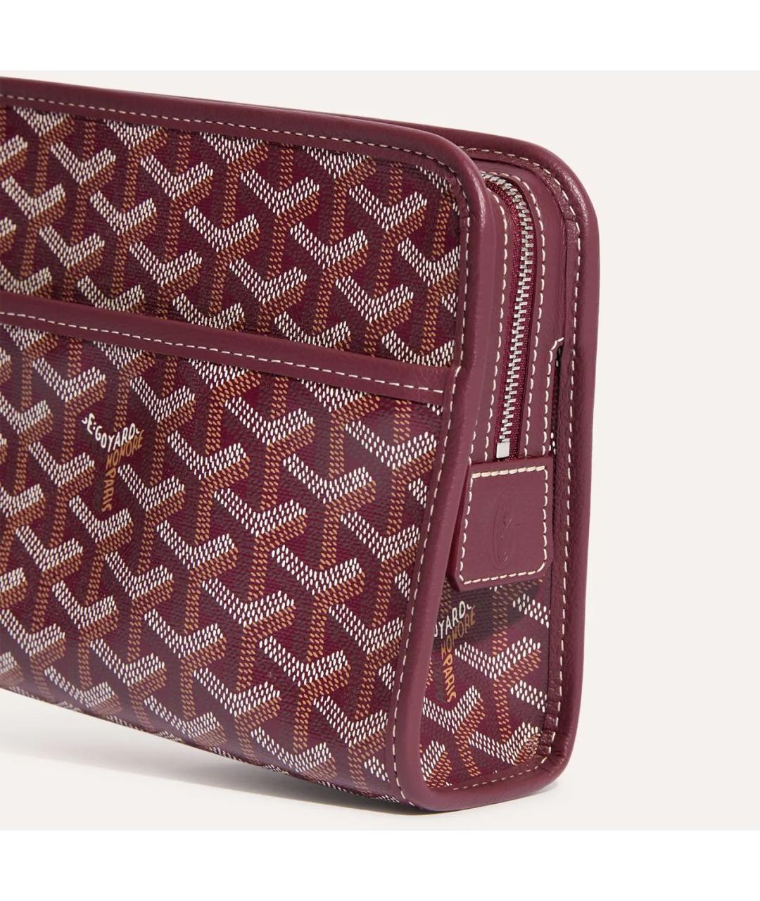 GOYARD Бордовая барсетка, фото 3