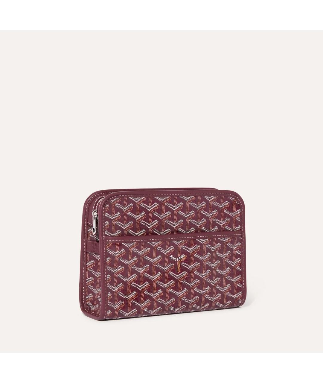 GOYARD Бордовая барсетка, фото 5