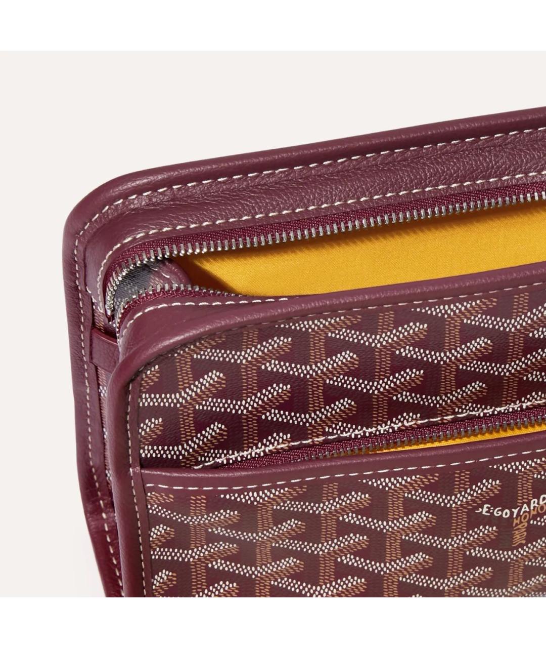 GOYARD Бордовая барсетка, фото 4