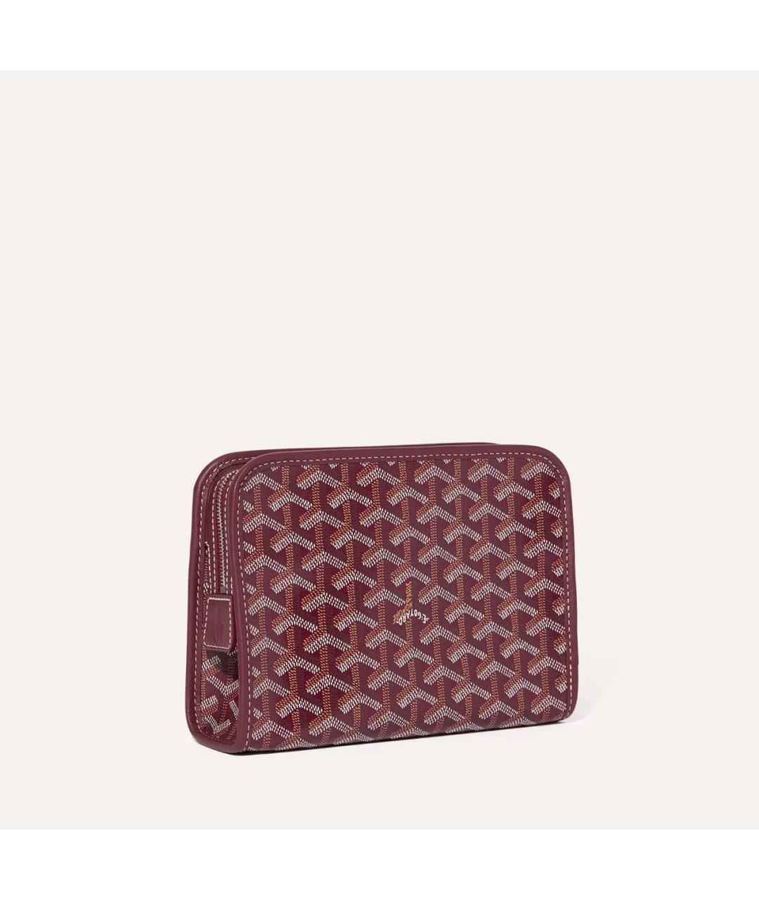GOYARD Бордовая барсетка, фото 2