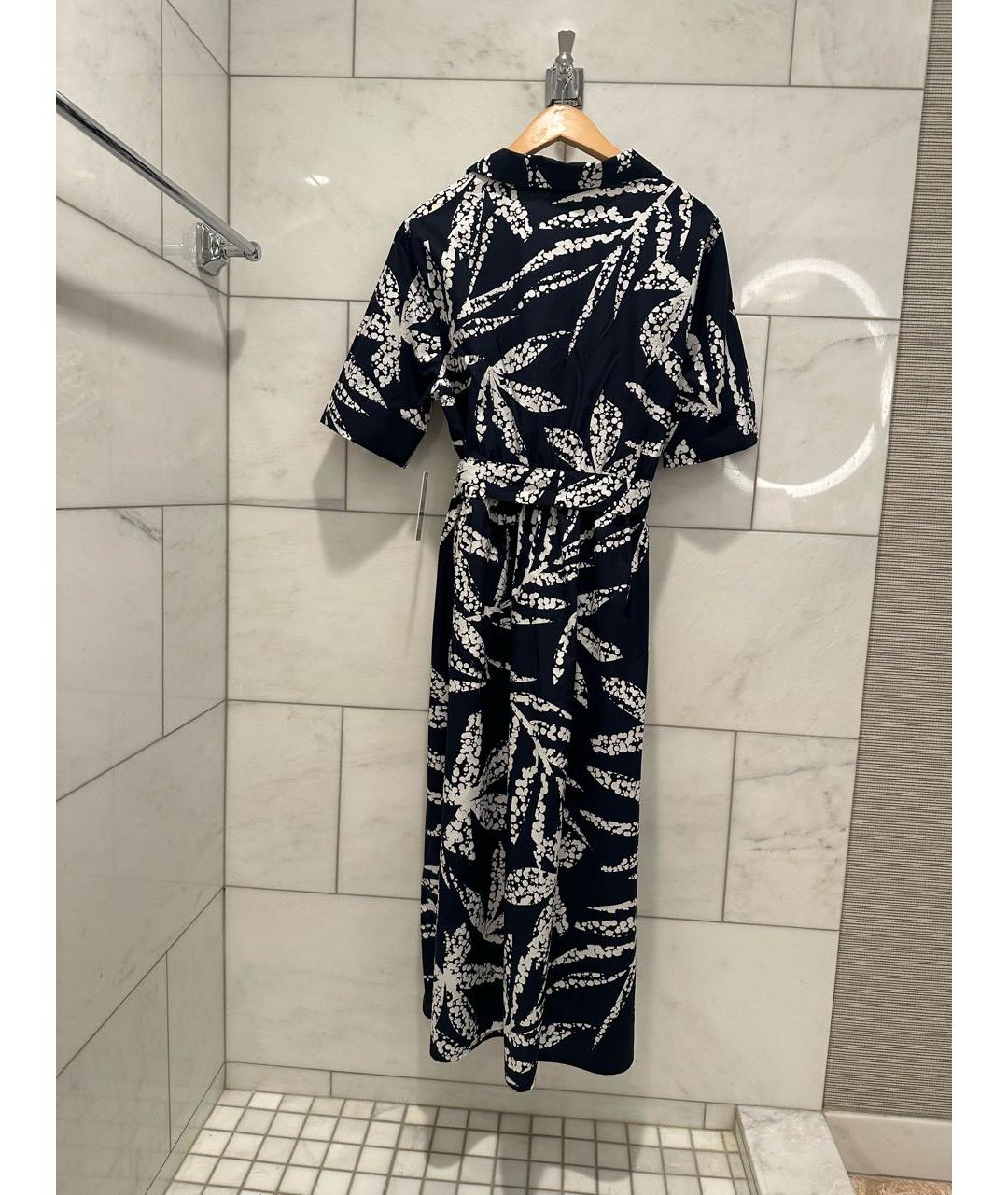 DKNY Темно-синее хлопковое повседневное платье, фото 7