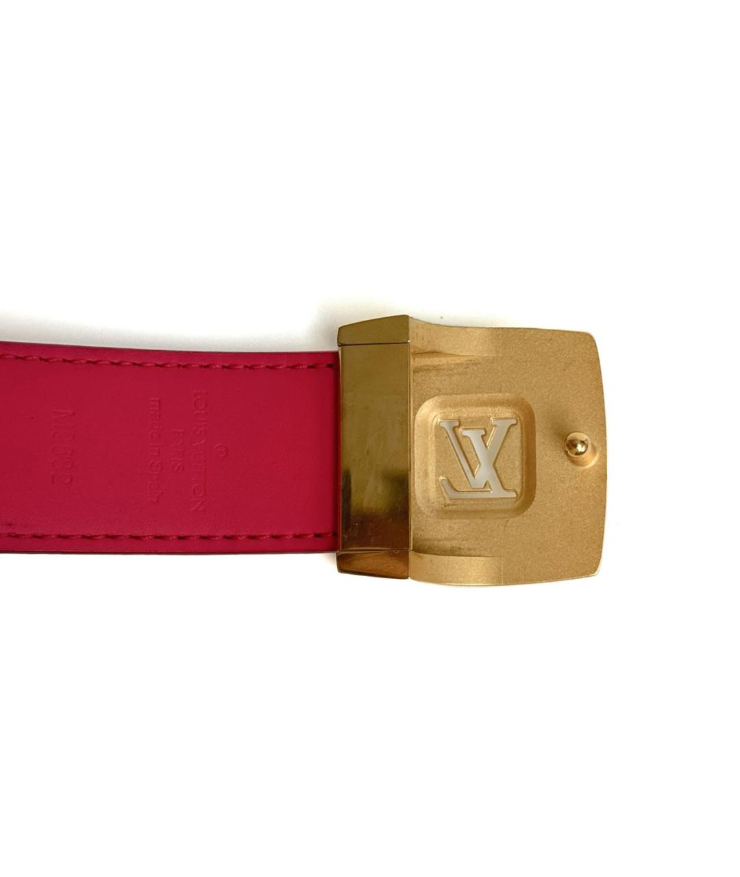 LOUIS VUITTON Белый кожаный ремень, фото 5