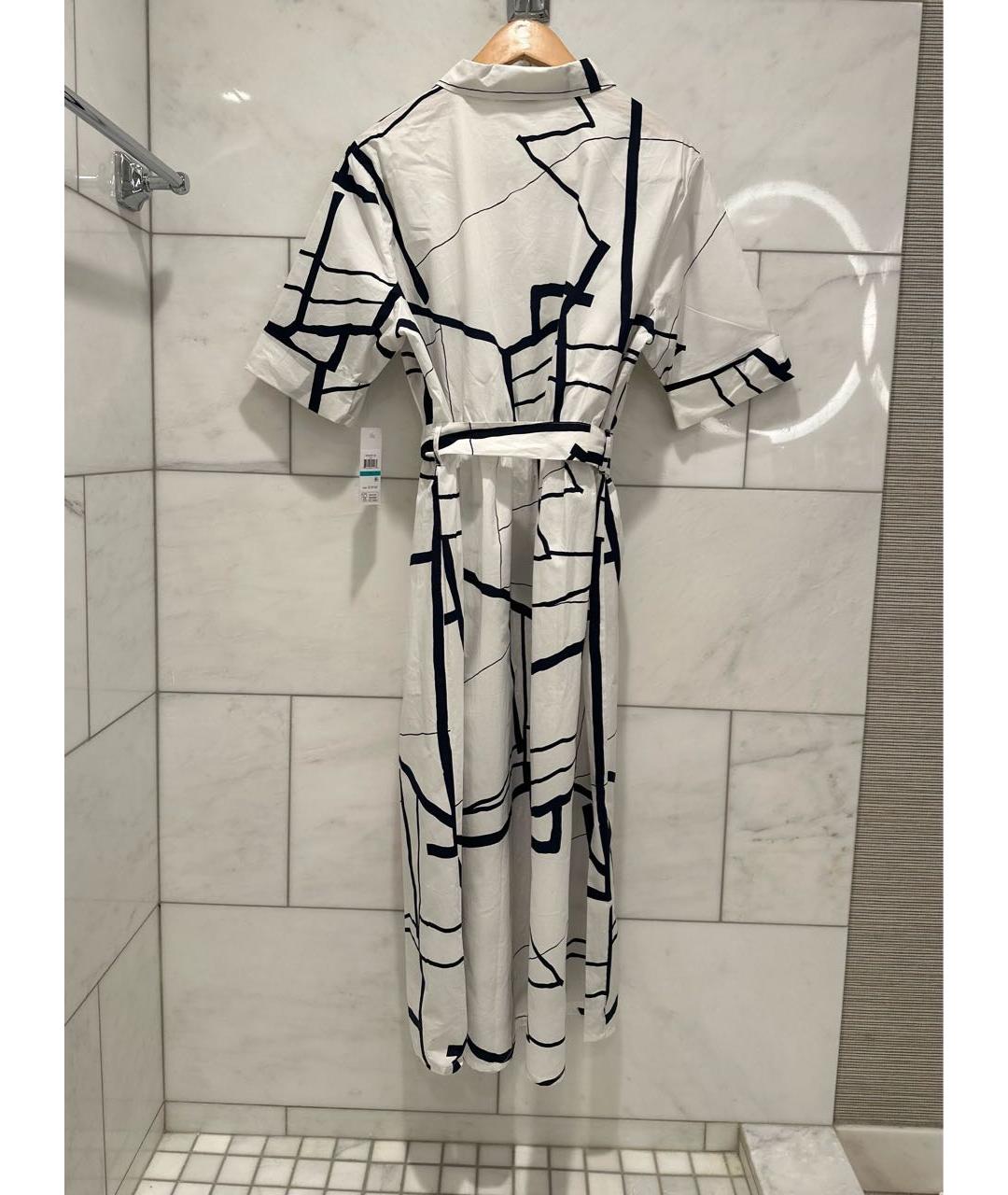 DKNY Белое хлопковое повседневное платье, фото 4