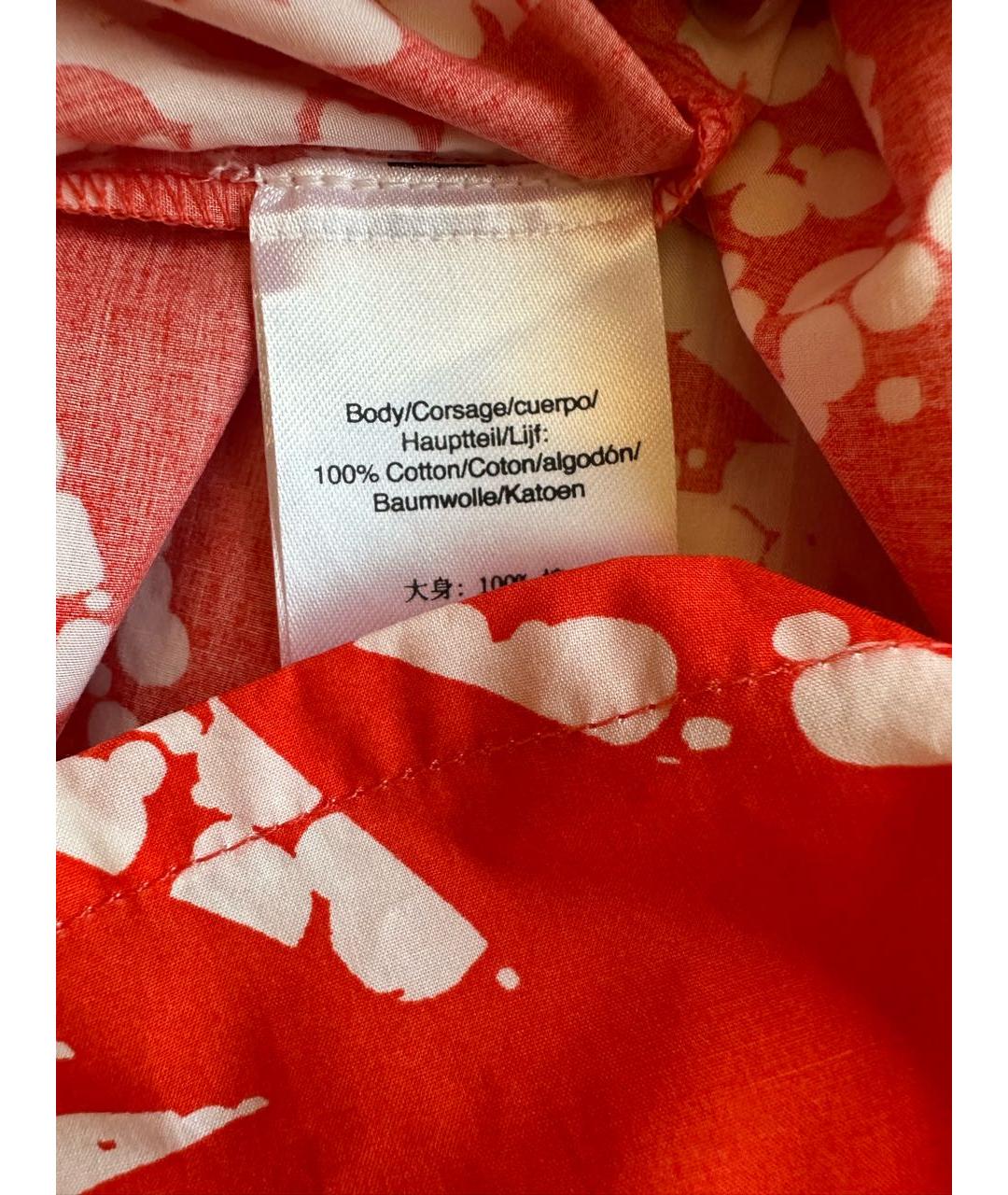 DKNY Коралловое хлопковое повседневное платье, фото 5