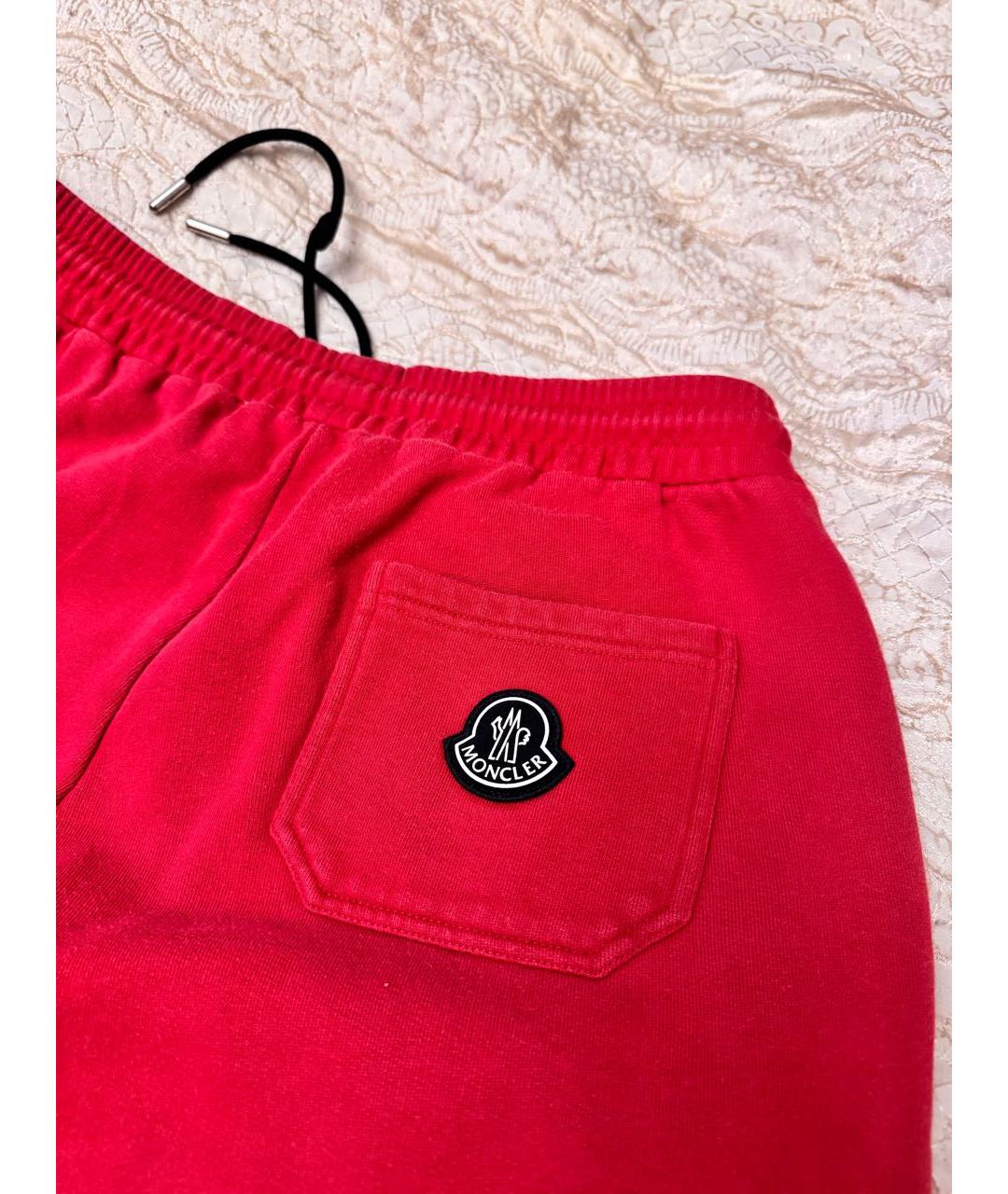 MONCLER Красные повседневные брюки, фото 5
