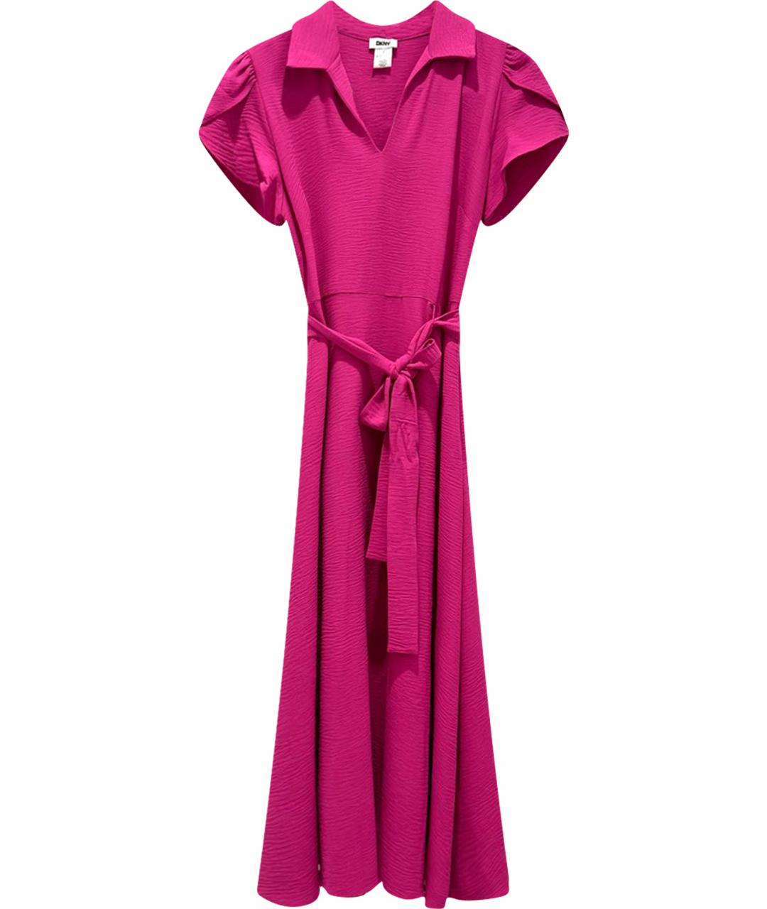 DKNY Фуксия полиэстеровое повседневное платье, фото 1