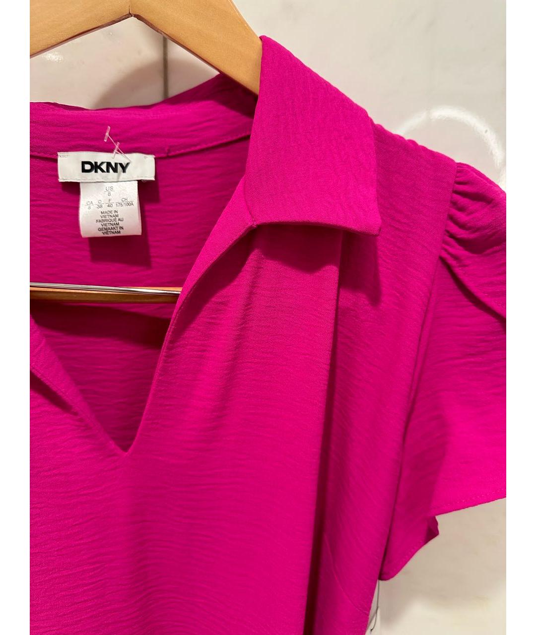 DKNY Фуксия полиэстеровое повседневное платье, фото 4