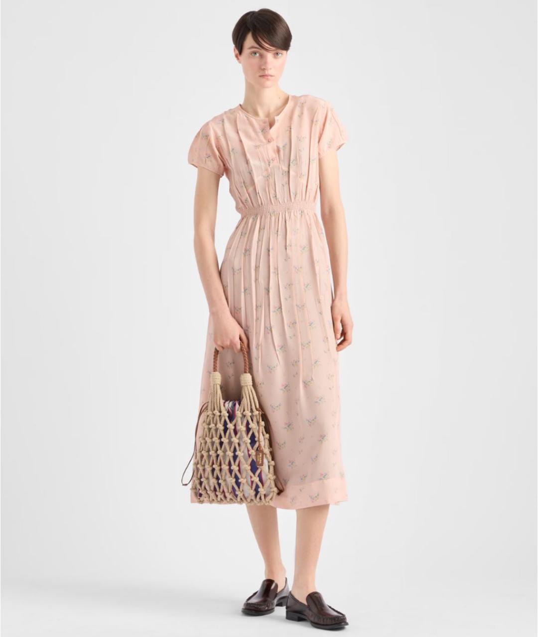 PRADA Бежевая хлопковая сумка через плечо, фото 2