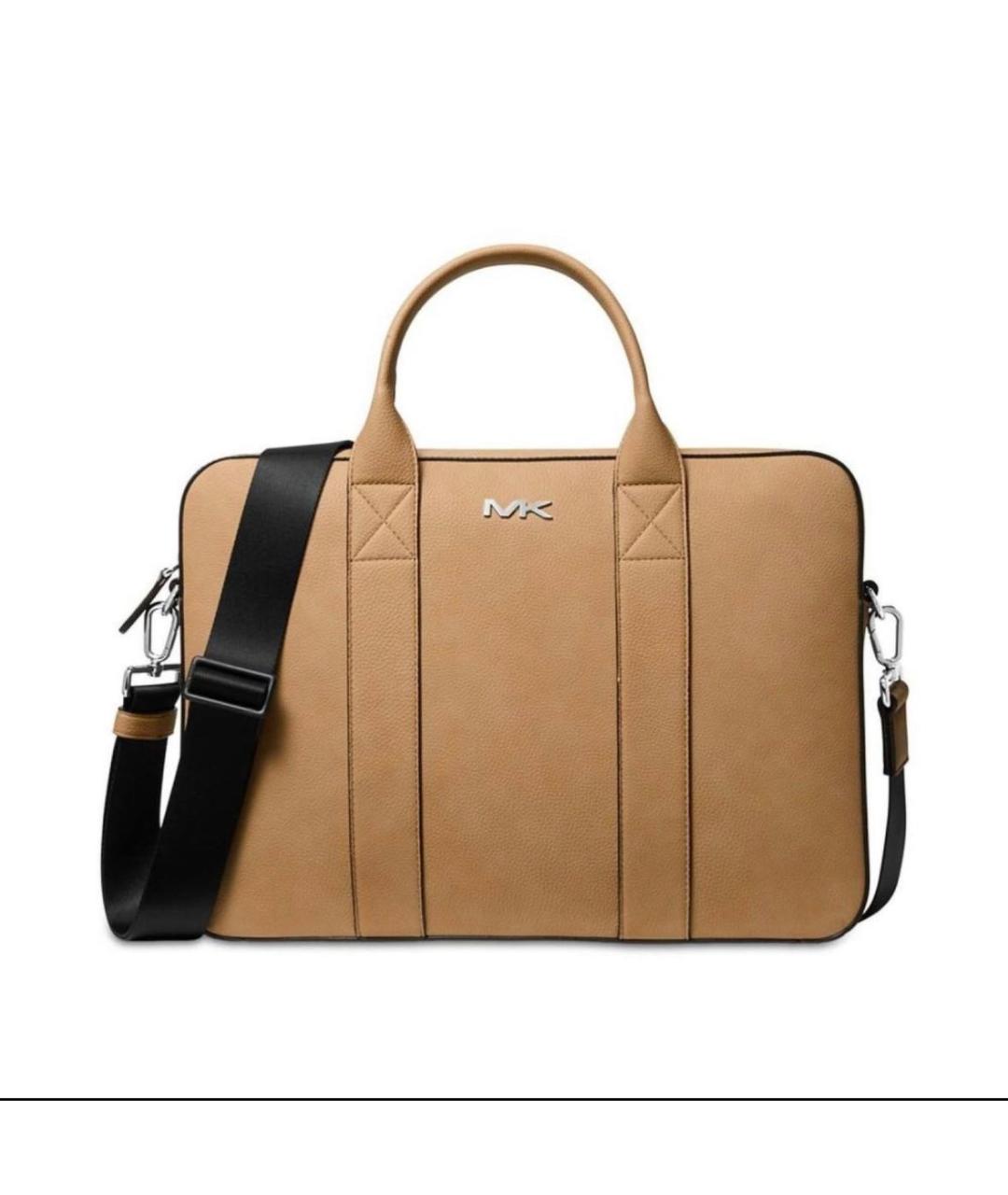 MICHAEL KORS Коричневый портфель из искусственной кожи, фото 1