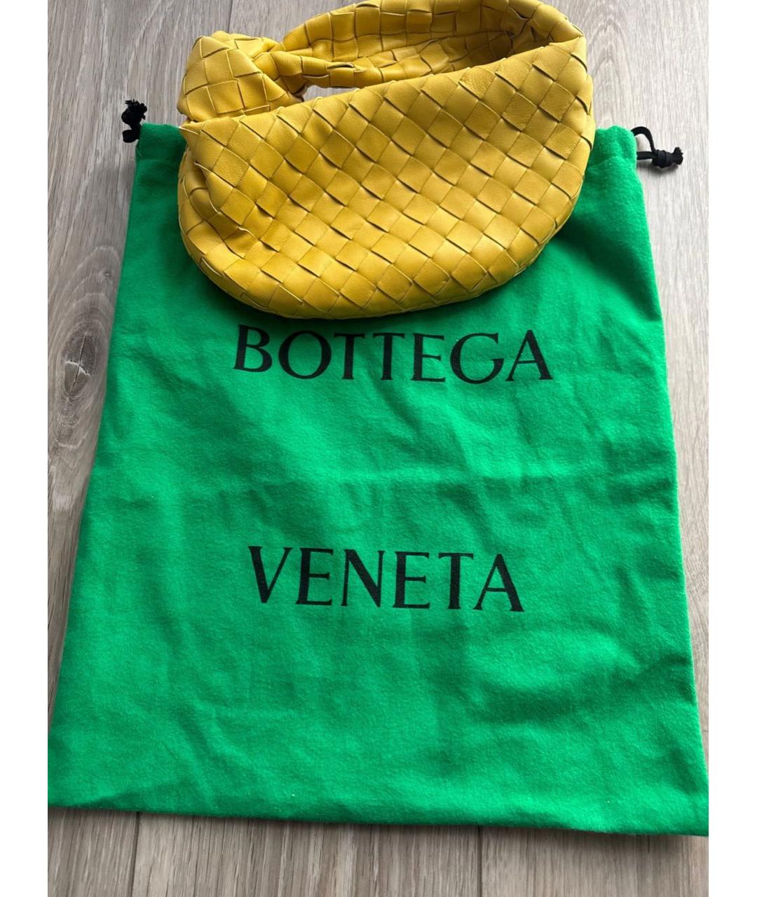 BOTTEGA VENETA Желтая кожаная сумка с короткими ручками, фото 2
