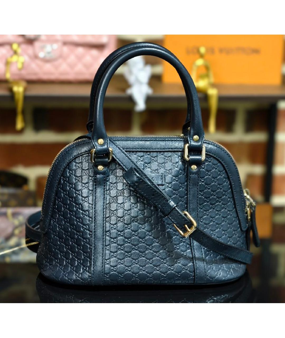 GUCCI Кожаная сумка с короткими ручками, фото 2