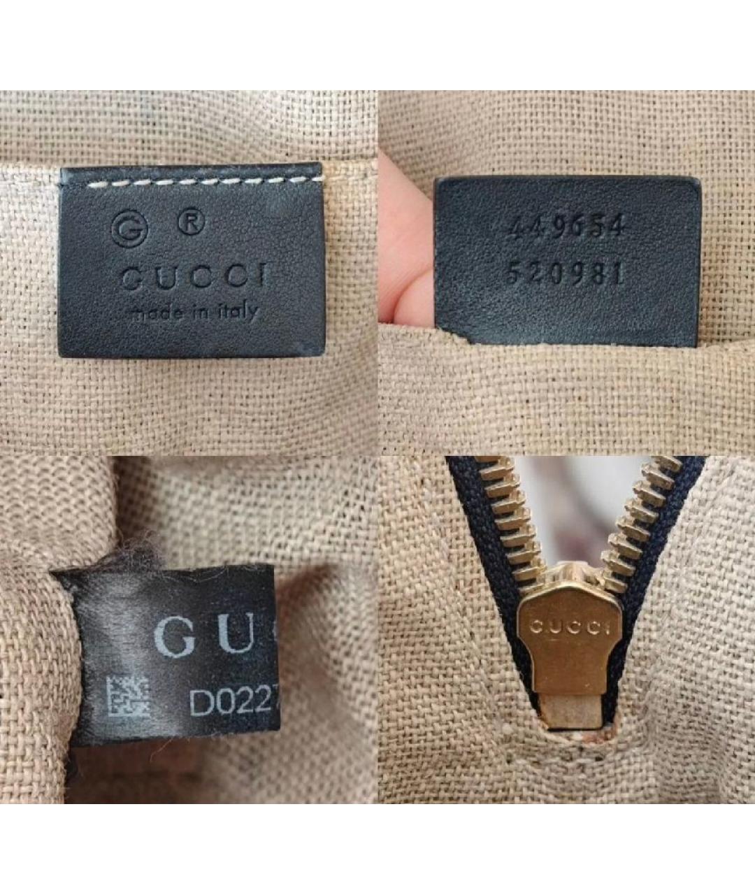 GUCCI Кожаная сумка с короткими ручками, фото 5