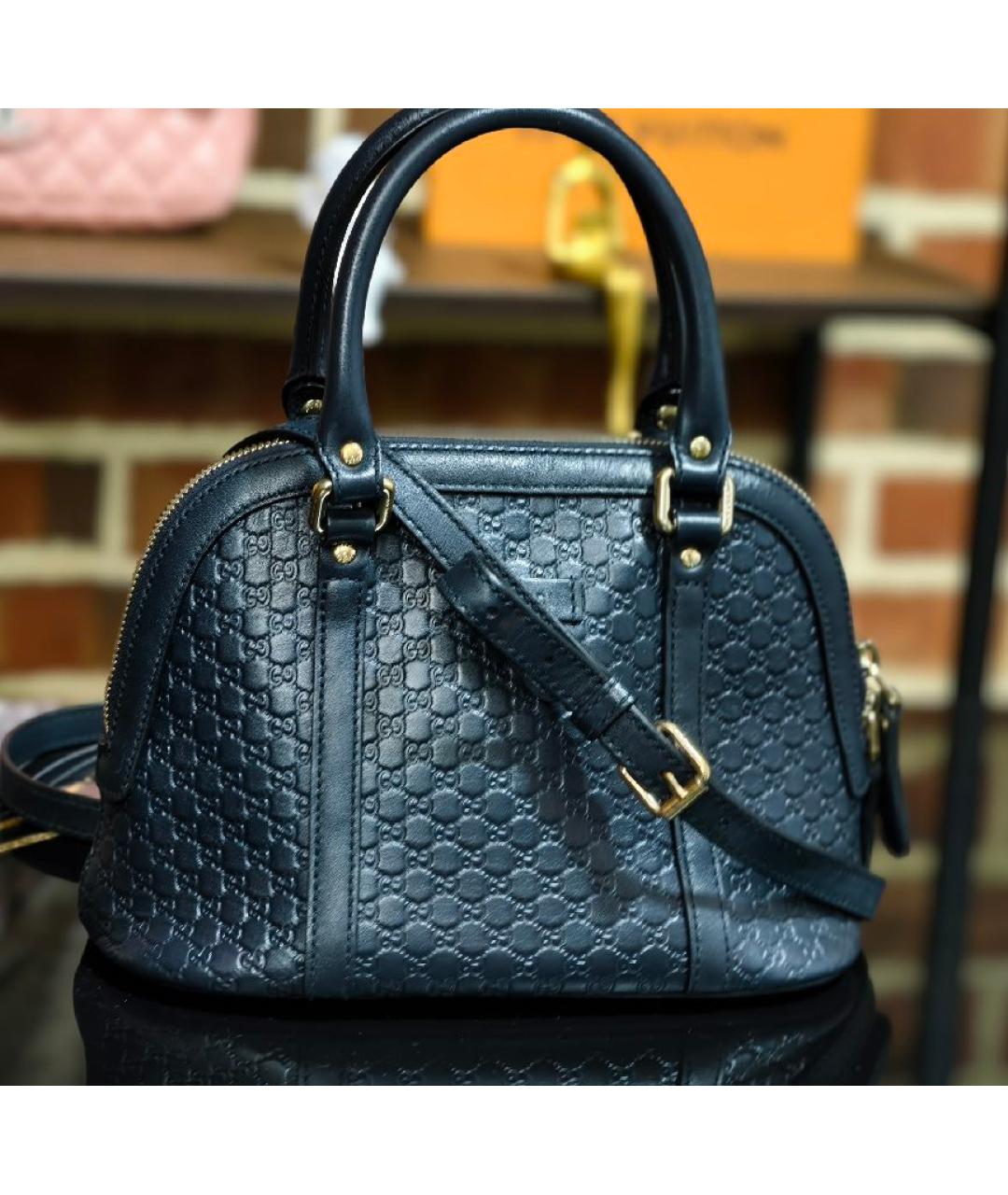 GUCCI Кожаная сумка с короткими ручками, фото 8
