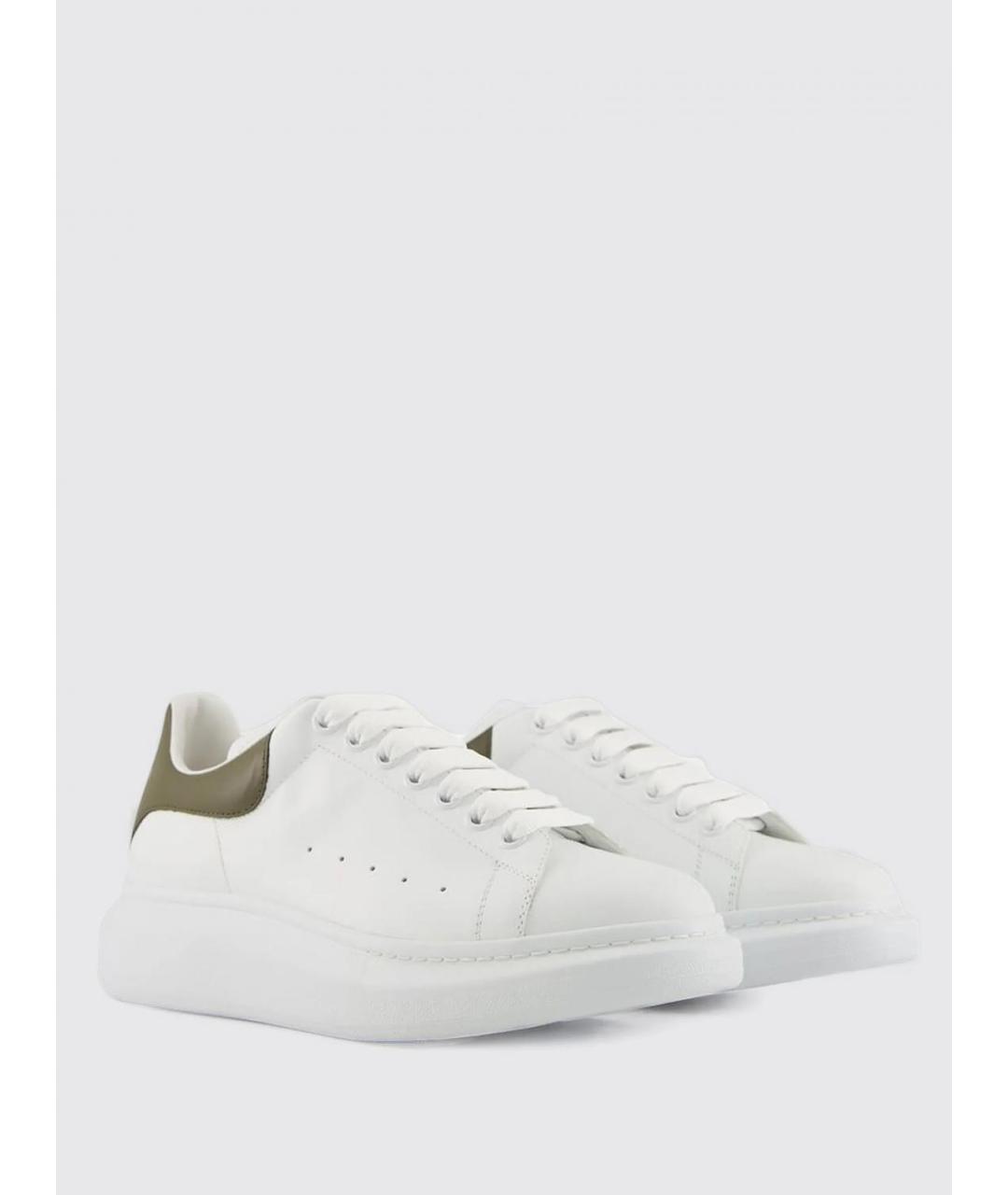 ALEXANDER MCQUEEN Белые кожаные низкие кроссовки / кеды, фото 2
