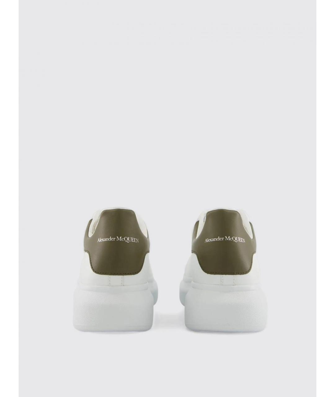 ALEXANDER MCQUEEN Белые кожаные низкие кроссовки / кеды, фото 3