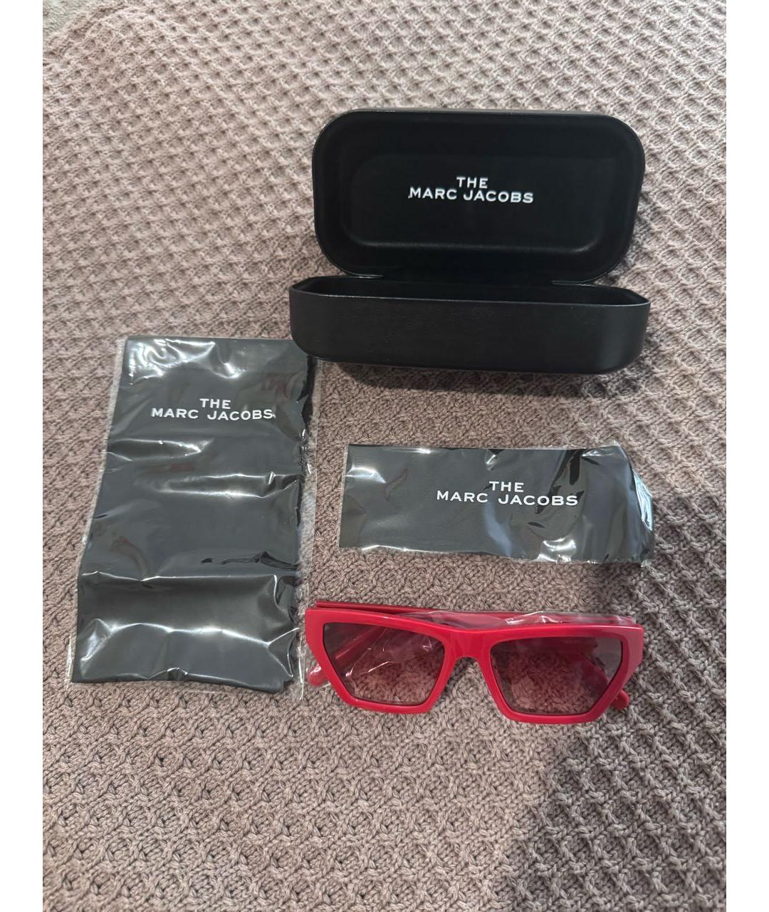 MARC JACOBS Красные пластиковые солнцезащитные очки, фото 8