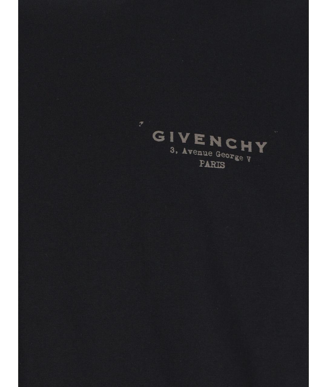 GIVENCHY Черная хлопковая футболка, фото 3