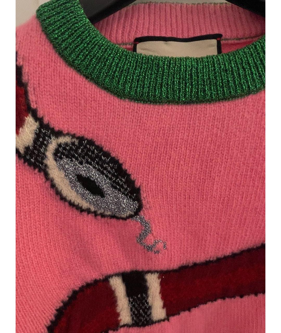 GUCCI Розовый шерстяной джемпер / свитер, фото 6