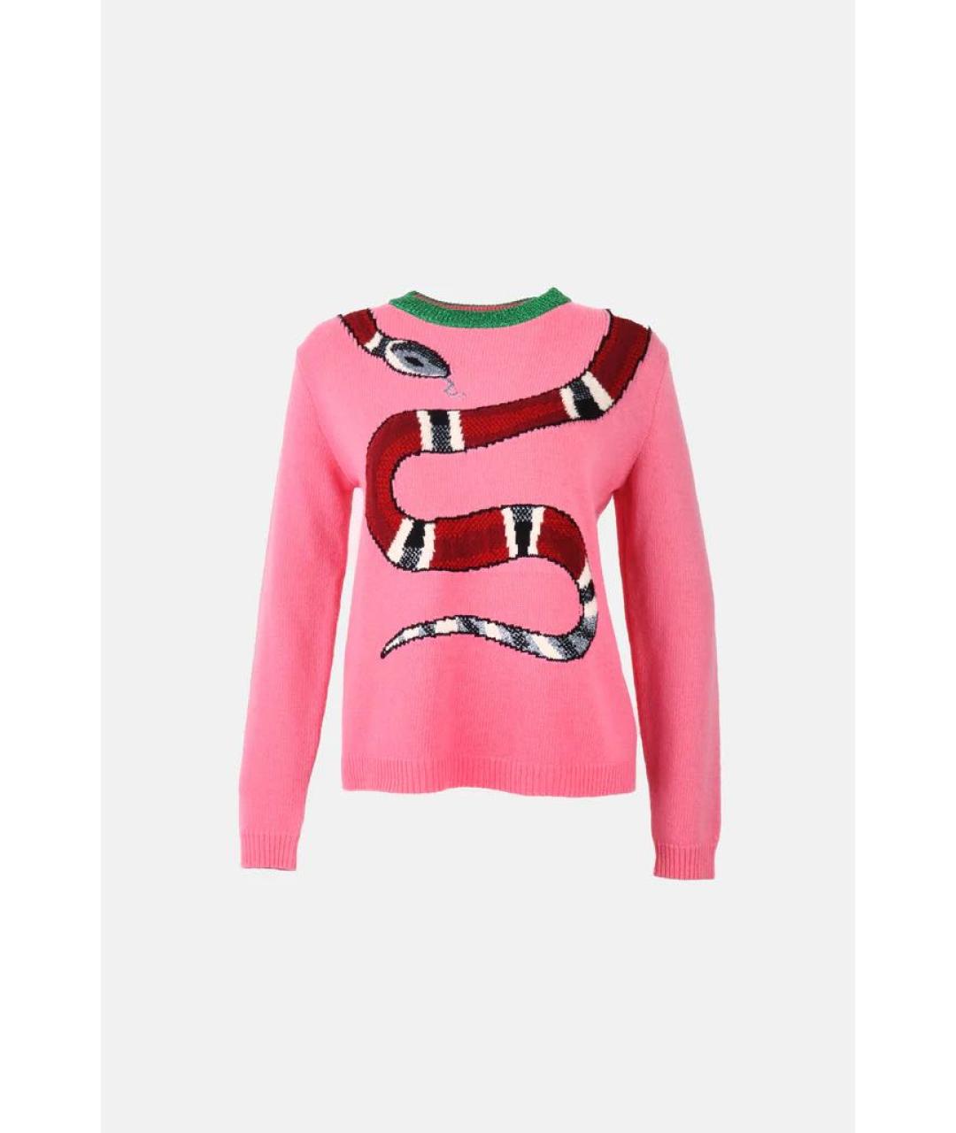GUCCI Розовый шерстяной джемпер / свитер, фото 9