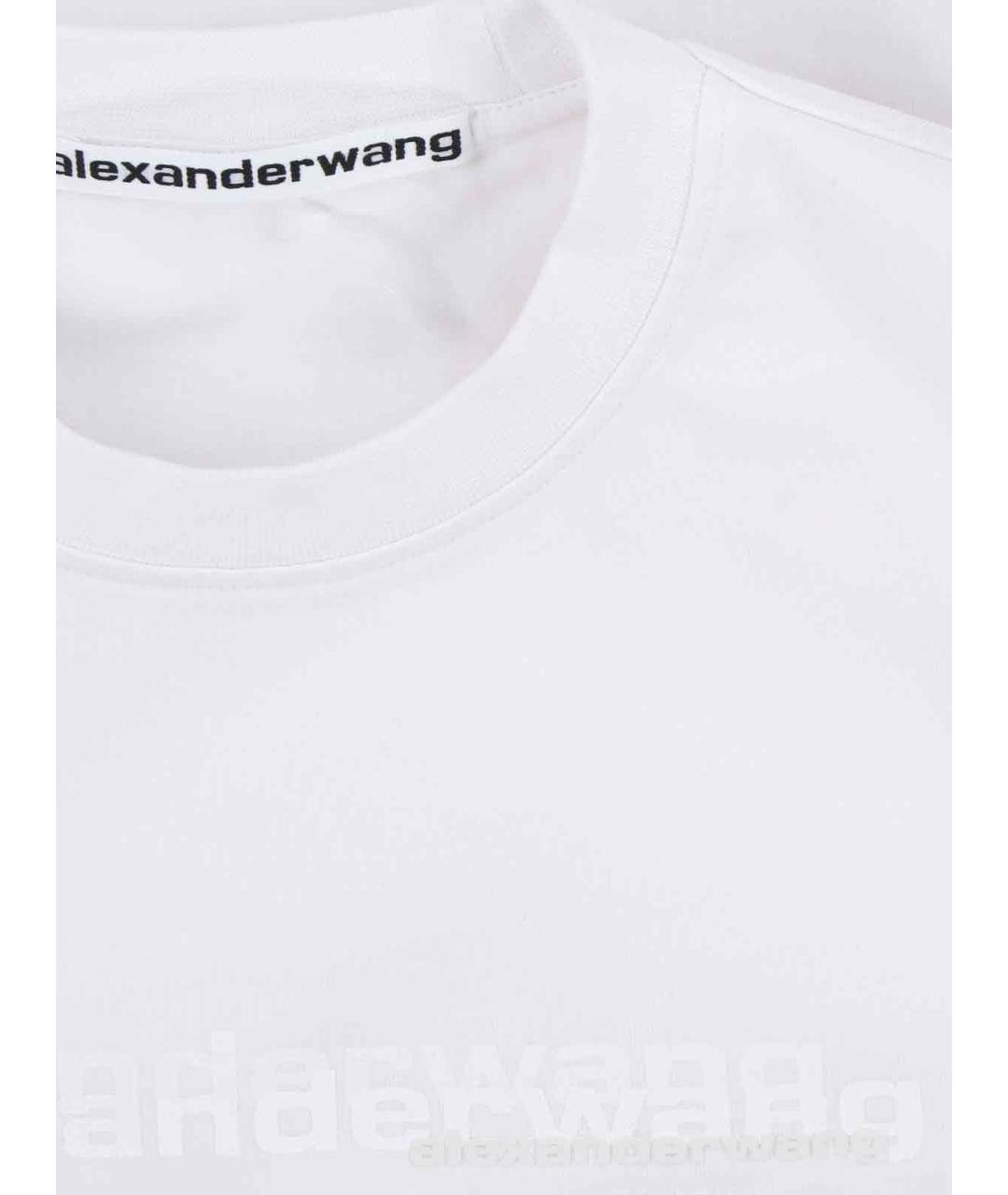 ALEXANDER WANG Белая хлопковая футболка, фото 2