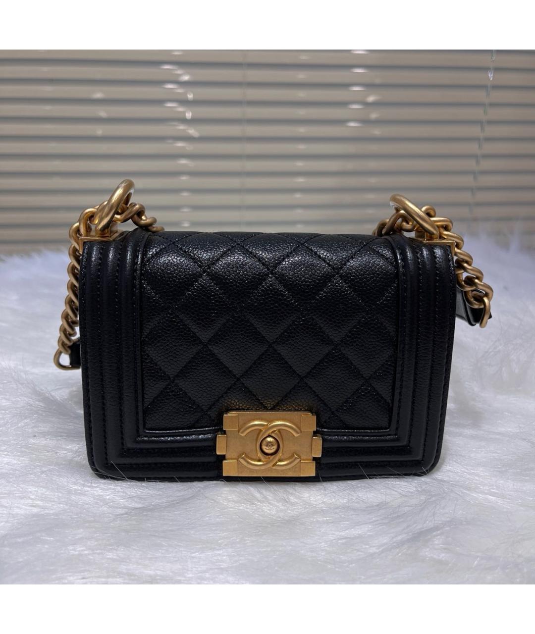 CHANEL Черная кожаная сумка через плечо, фото 2