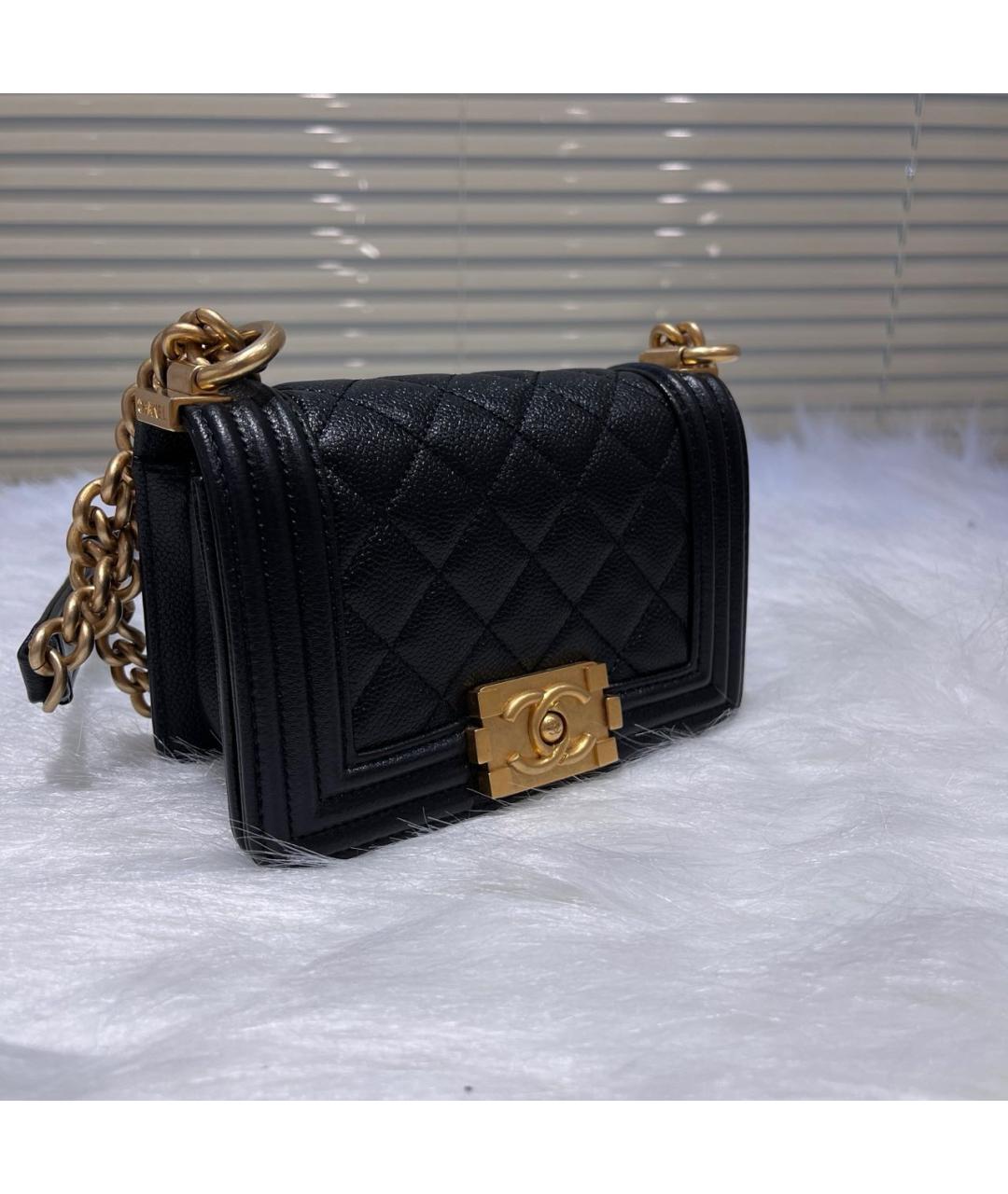 CHANEL Черная кожаная сумка через плечо, фото 4